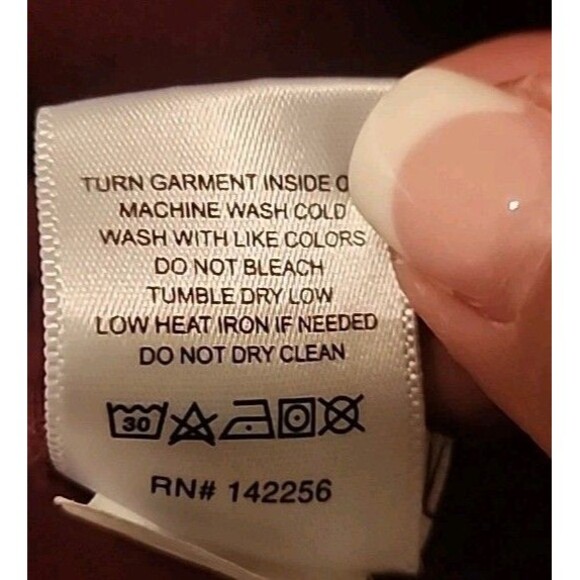 Figs Womens Scrubs Small Burgandy Top Front Pockets V-Neck - Picture 6 of 8